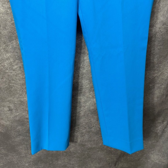 Banana Republic Avery Pants Women's Size 12 Cerulean Blue Straight Leg Career - Picture 3 of 16